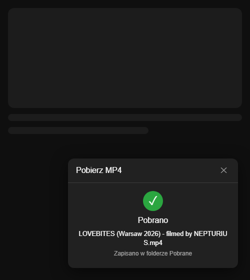 The panel reporting the file was saved